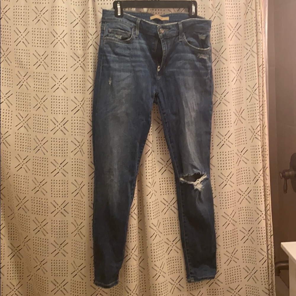 Distressed joes jeans medium wash